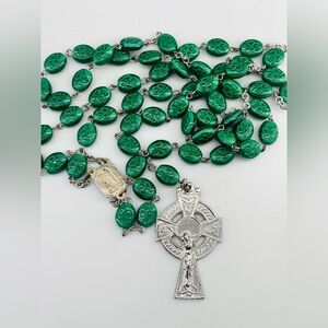 Our Lady of Knocks Vintage Shamrock 26” Rosary